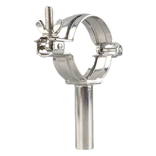 Clamp-on Stainless Steel Tube Hanger Pipe Clamp Holder Round Pipe Bracket