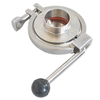 Sanitary Stainless Steel Butt-Weld Manual Butterfly Valve with Pull Lever