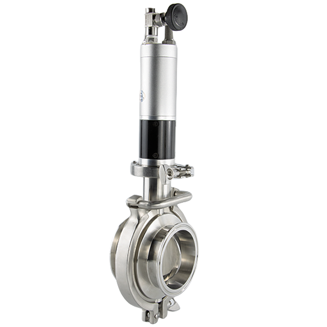 Sanitary Stainless Steel Tri-Clamp Oscillating Powder Dosing Butterfly Valve