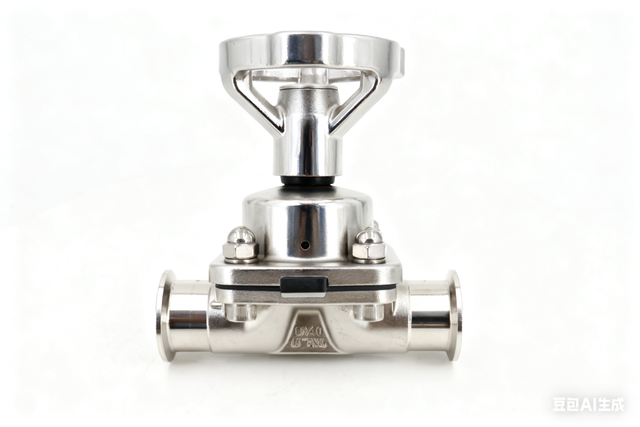 Stainless Steel Sanitary Manual Fluoropolymer-lined Diaphragm Valve