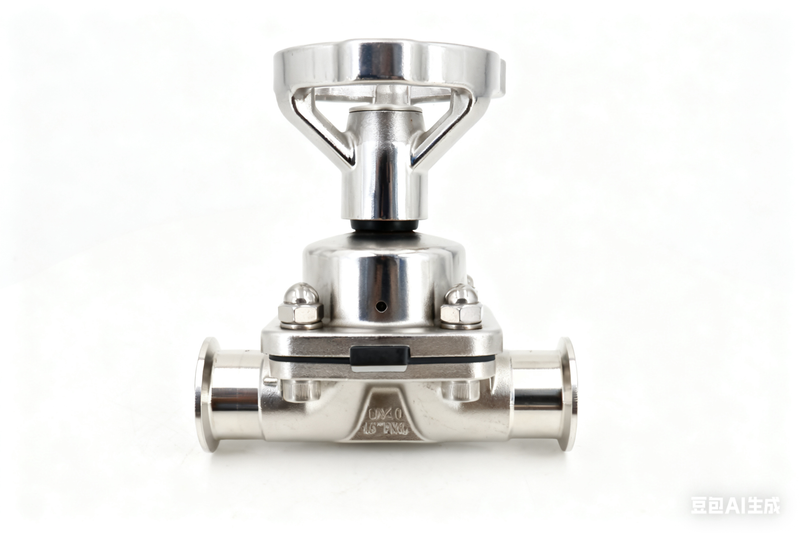 Stainless Steel Sanitary Manual Fluoropolymer-lined Diaphragm Valve