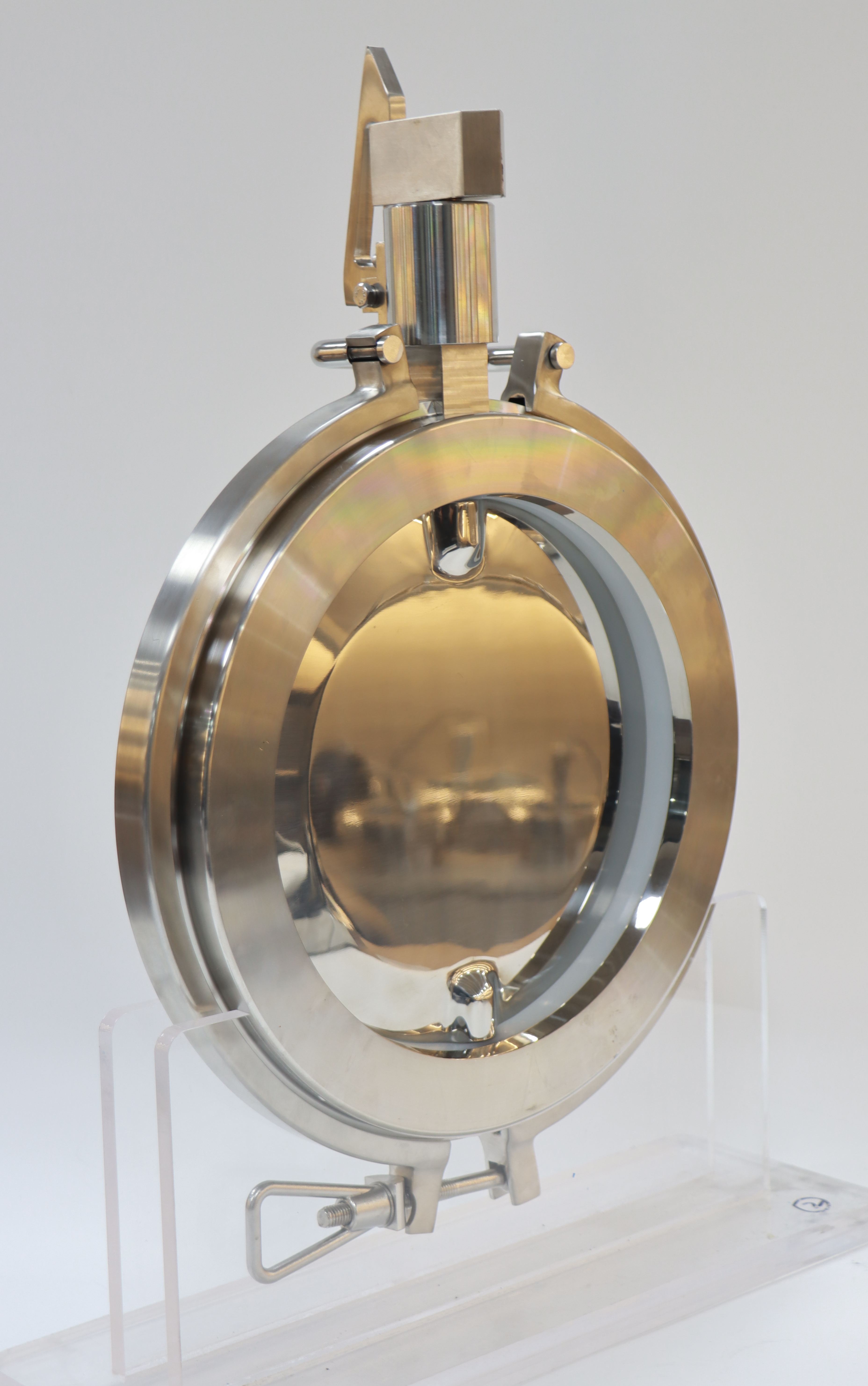 Stainless Steel Sanitary Hastelloy Powder Manual Butterfly Valve