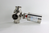 Food Chemical Three-Way Vertical Sanitary Three-Clamp Pneumatic Ball Valve