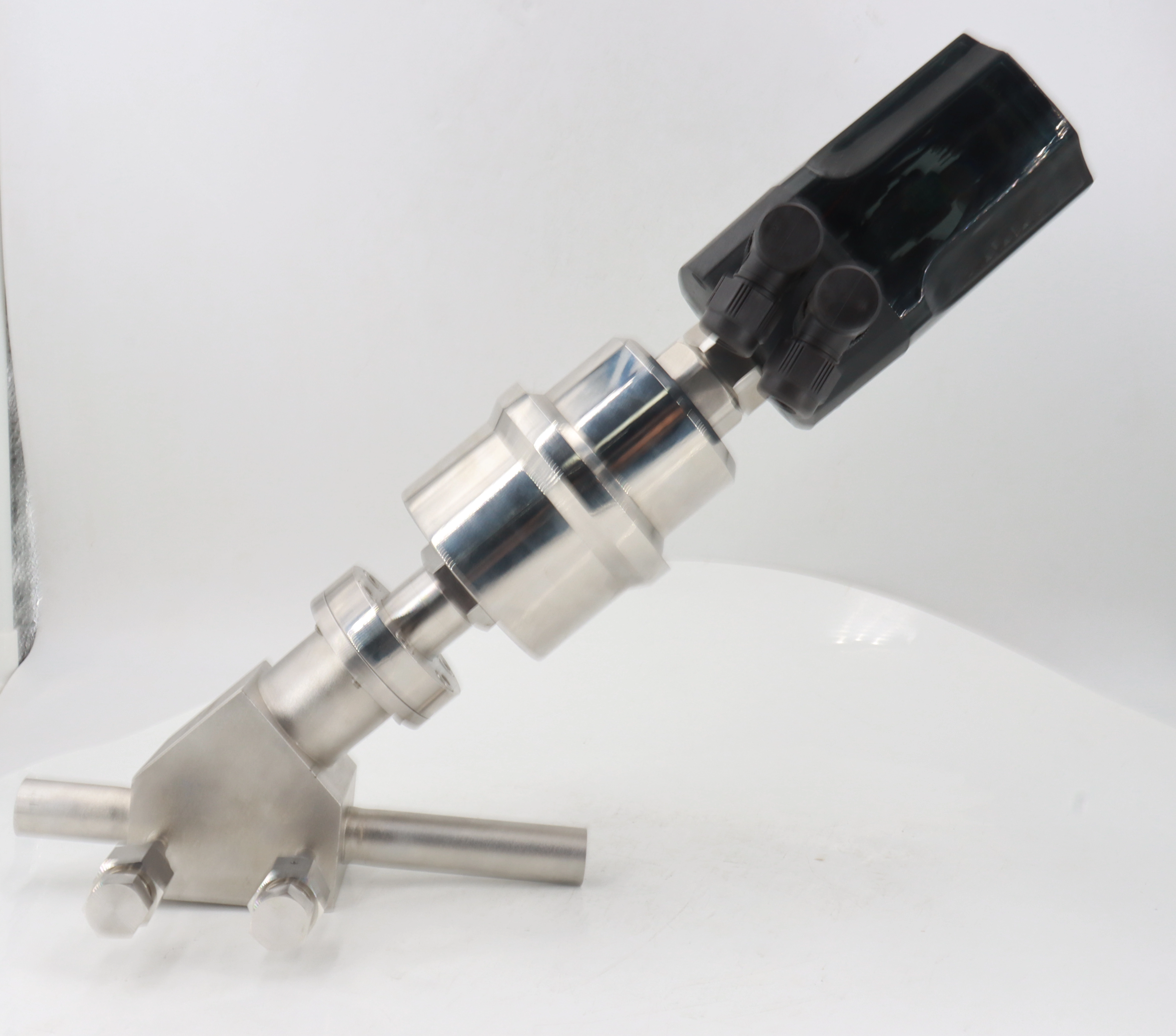 Stainless steel Y-type intelligent regulating pneumatic angle seat valve