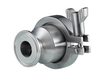 Stainless steel sanitary quick-connect welded spring check valve