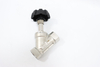 Sanitary Stainless Steel High-temperature Resistant Plastic Head Manual Threaded Angle Seat Valve