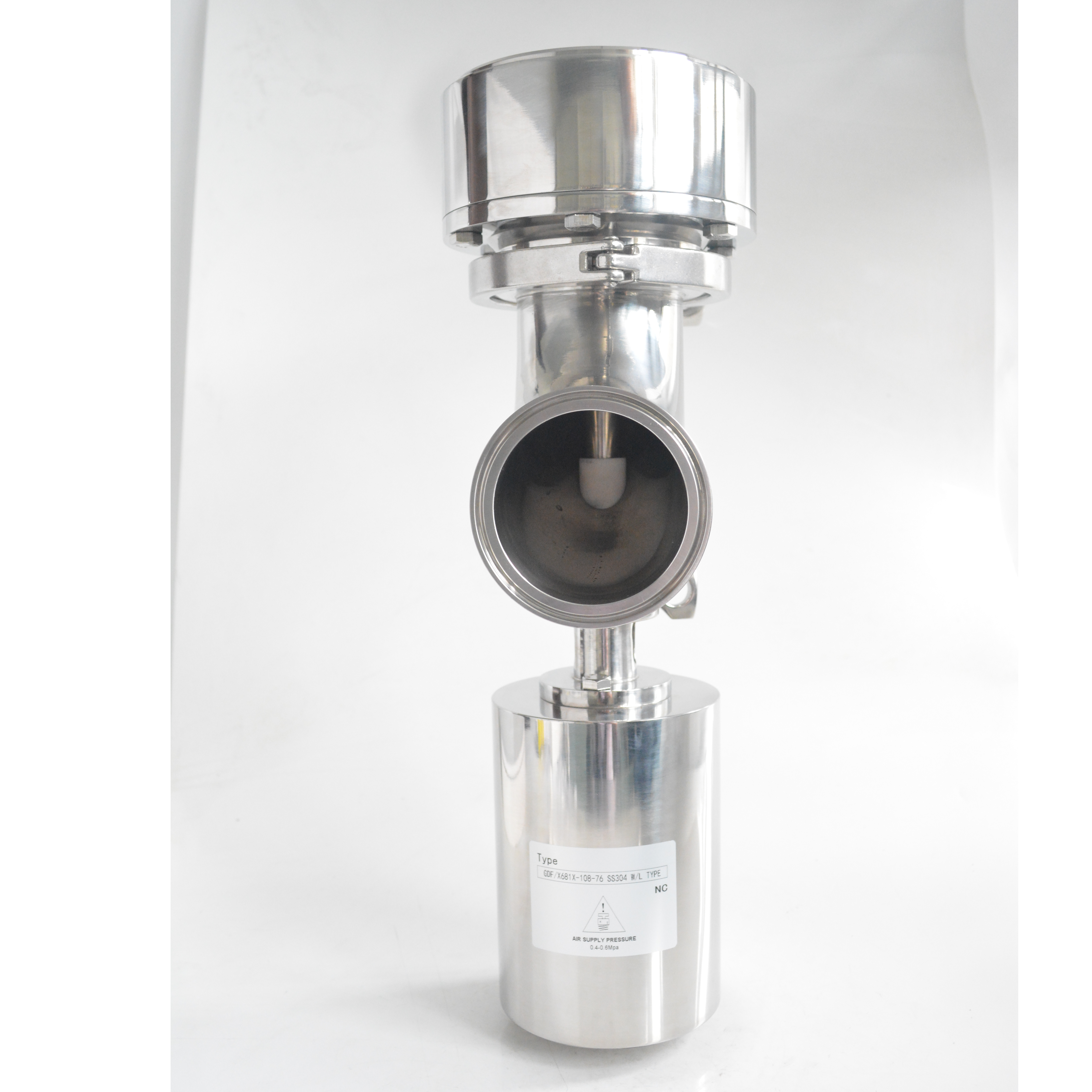 Stainless Steel DN80 ISO Y Type Sanitary Tank Bottom Valve