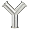Stainless steel f/m/f NPT seamless equal length Y-type quick-connect pipe fitting tee
