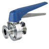 Stainless Steel Direct-way Sanitary Grade Clamped Manual Butterfly Valve