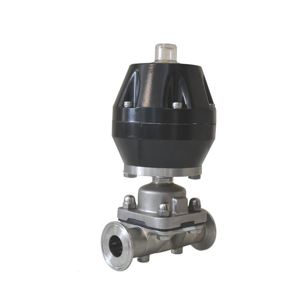 Stainless Steel Clamped Pneumatic In-line Diaphragm Valves 