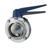 Sanitary Grade Stainless Steel Weld Manual Butterfly Control Valve