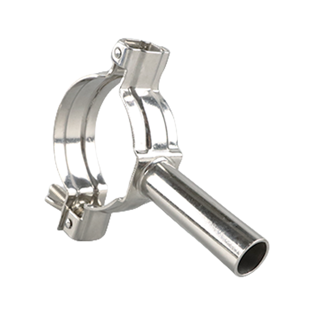 Stainless Steel Sanitary Bolted Pipe Fittings Holder with Wing Nut