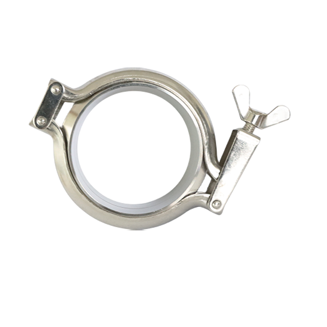 Sanitary Stainless Steel Tri-Clover Stamping Sanitary Clamp with Bolted Wing Nut