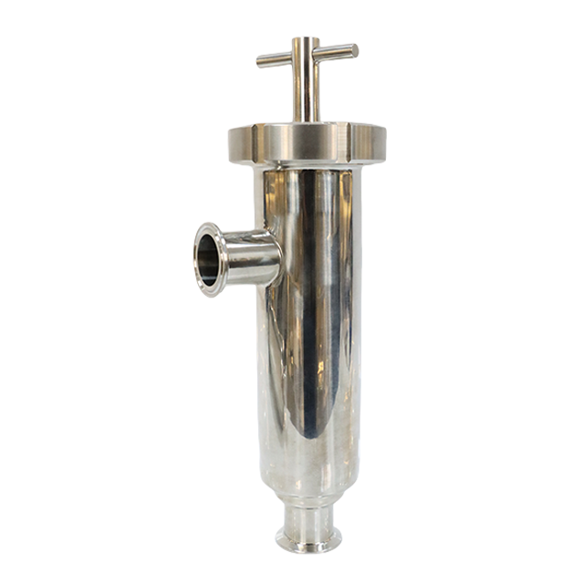 Sanitary Stainless Steel Angle-Type Filter with Clamp Connections