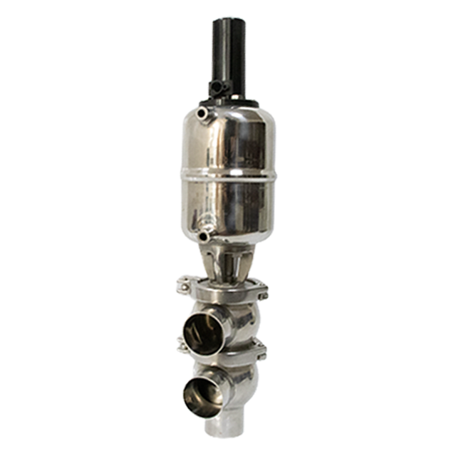 Stainless Steel Sanitary Pneumatic Shut Off Single Seat Diverter Valve