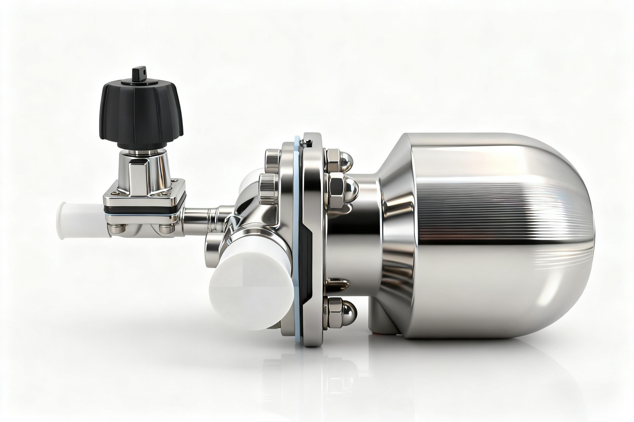 Stainless Steel Sanitary Pneumatic Straight-through Quick-install Diaphragm Valve