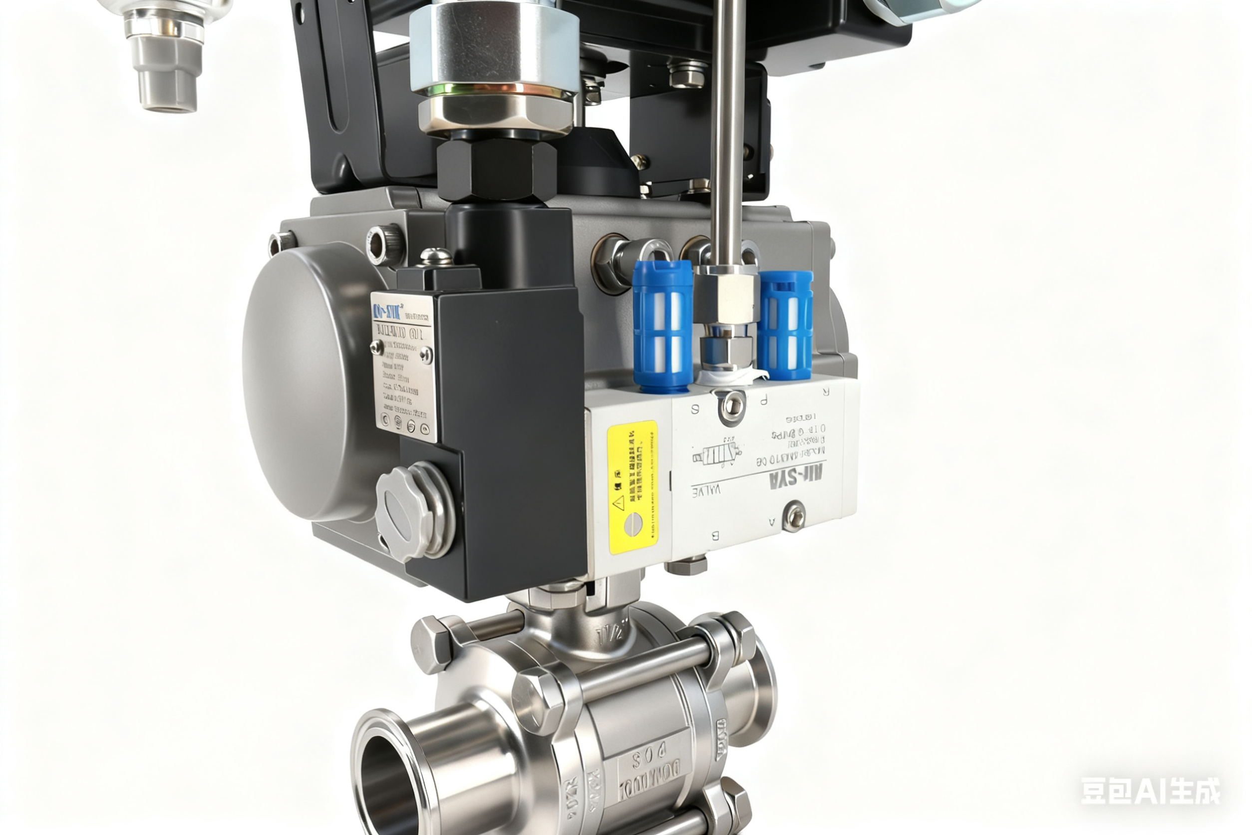 316 Stainless Steel Sanitary Pneumatic Three-Piece Quick-Installation Ball Valve