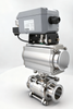 Stainless steel sanitary positioner pneumatic regulating ball valve