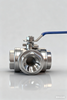 Stainless steel three-way internal thread manual ball valve