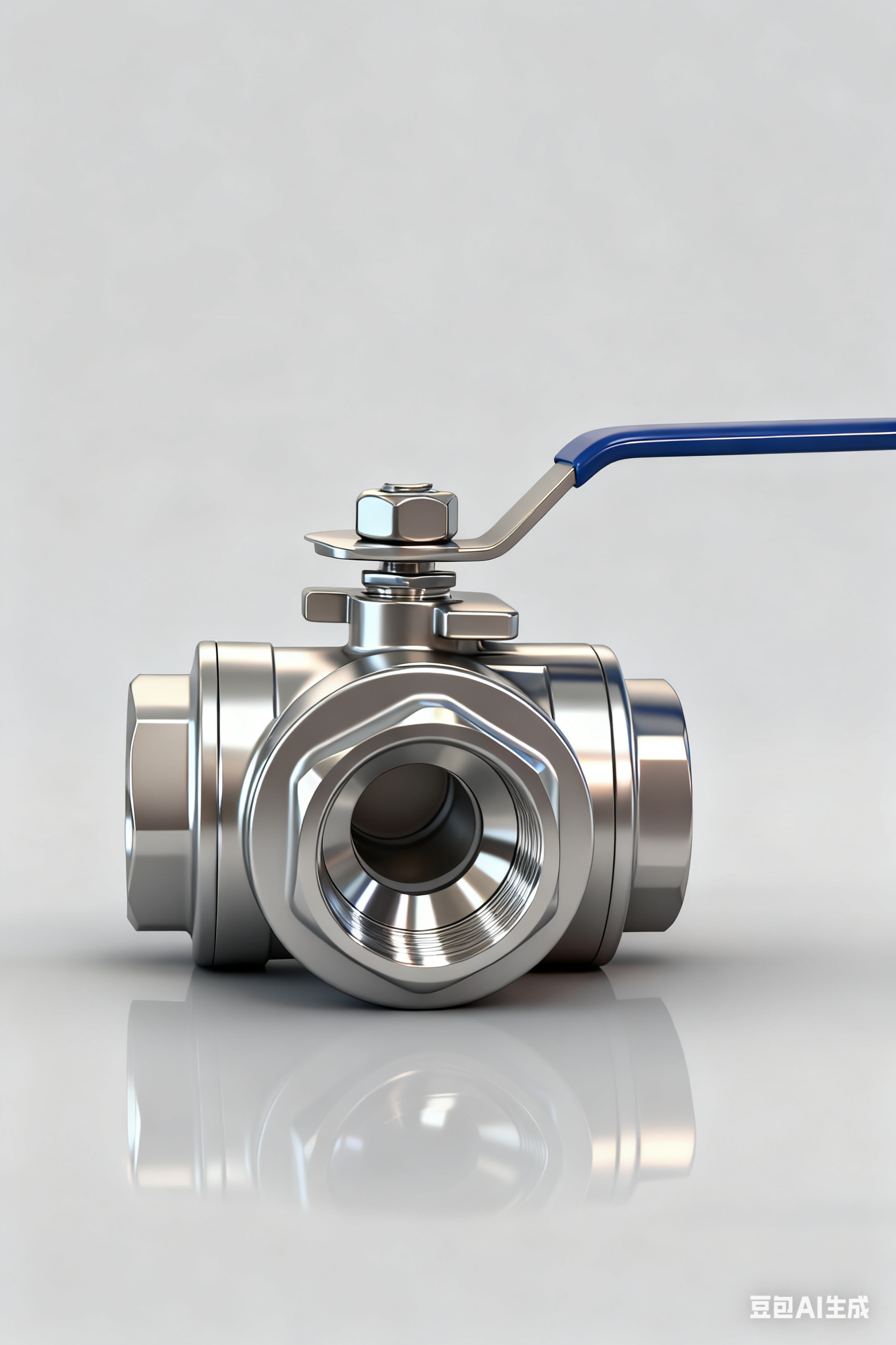 Stainless steel three-way internal thread manual ball valve