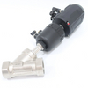 Stainless Steel Sanitary Pneumatic Plastic Head Intelligent Positioning Angle Seat Valve