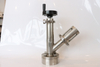 Stainless steel sanitary push-button vacuum plunger oil sampling valve