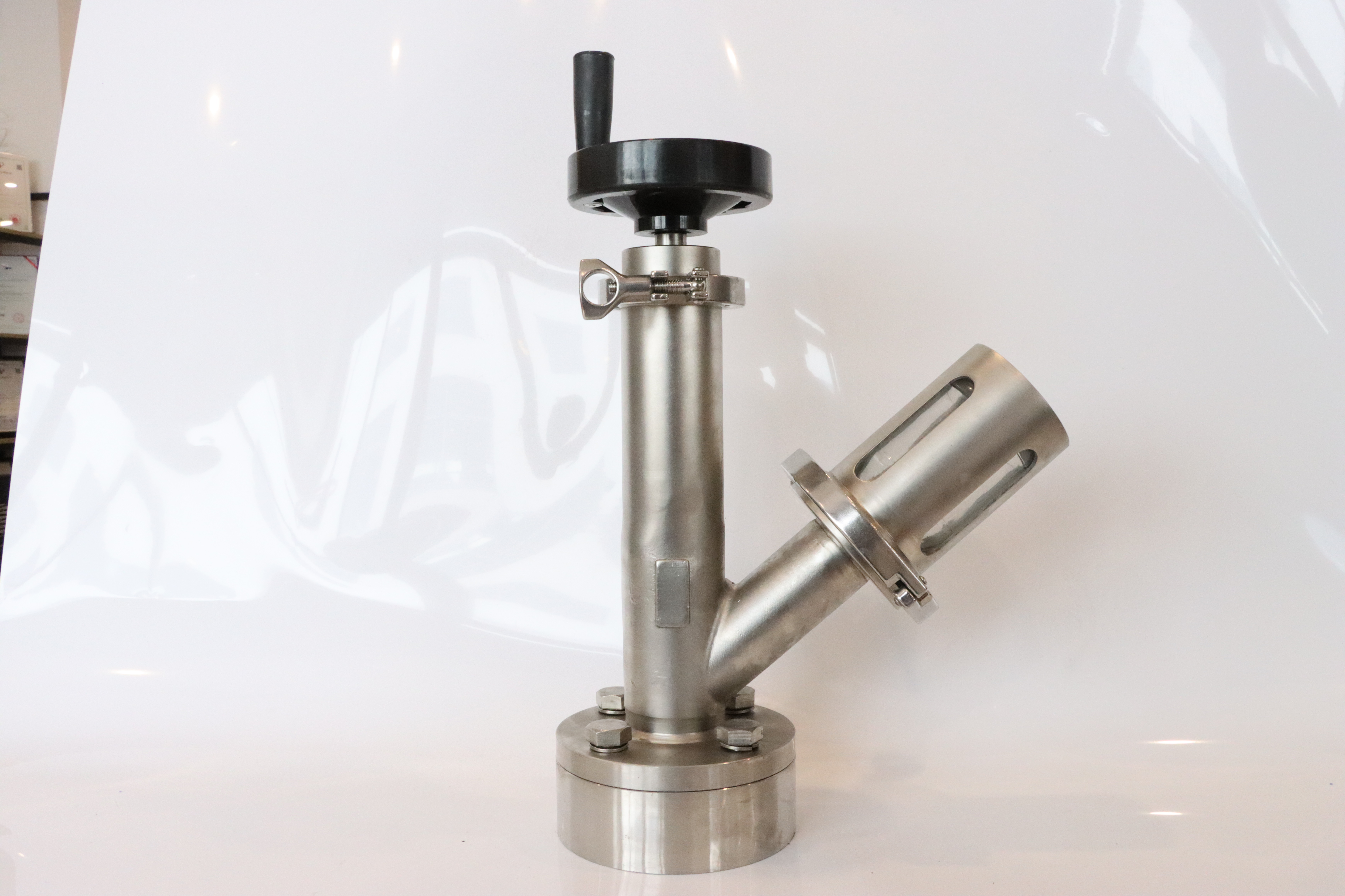 Stainless steel sanitary push-button vacuum plunger oil sampling valve
