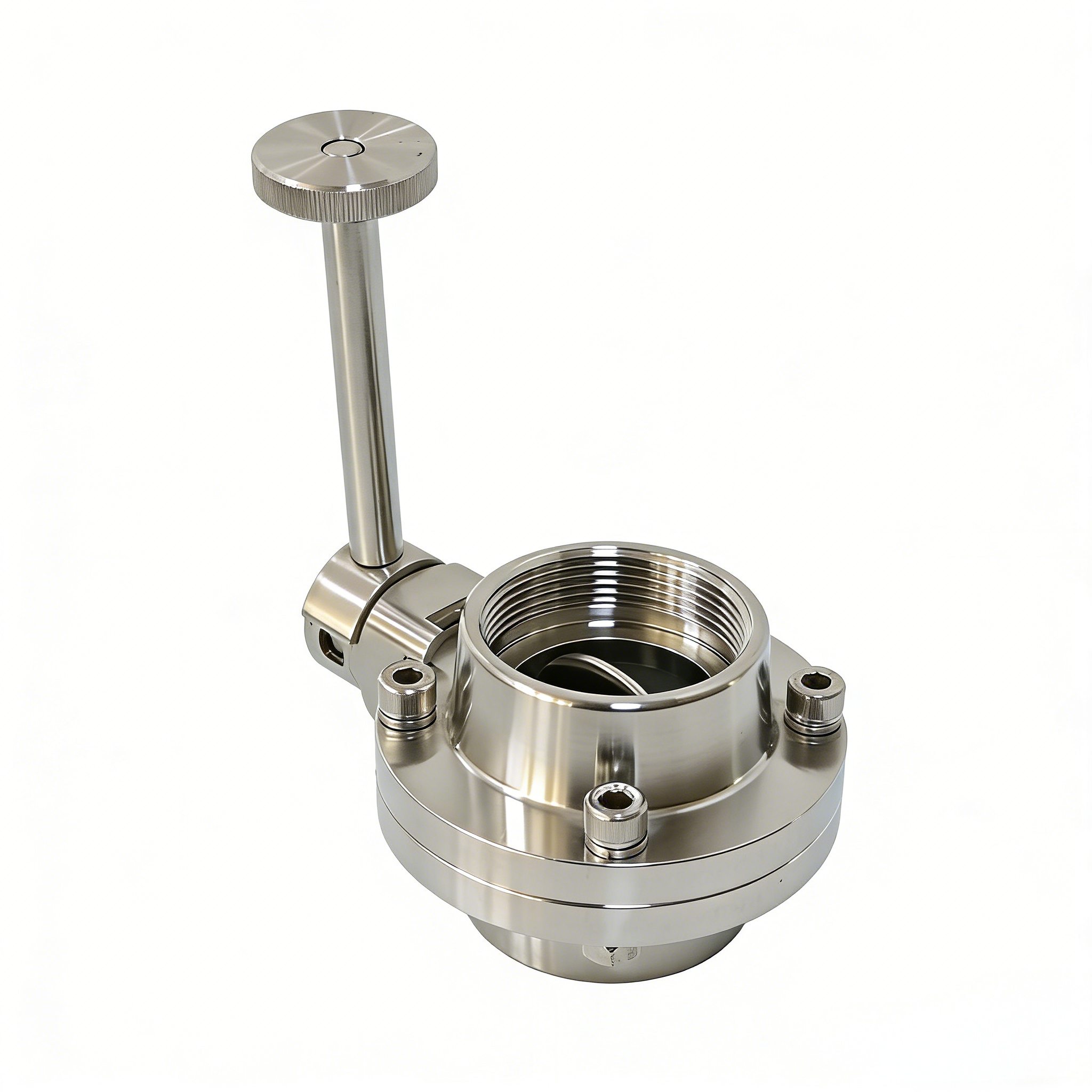 STAINLESS STEEL DN100 High Performance Vacuum Clamp Butterfly Valve