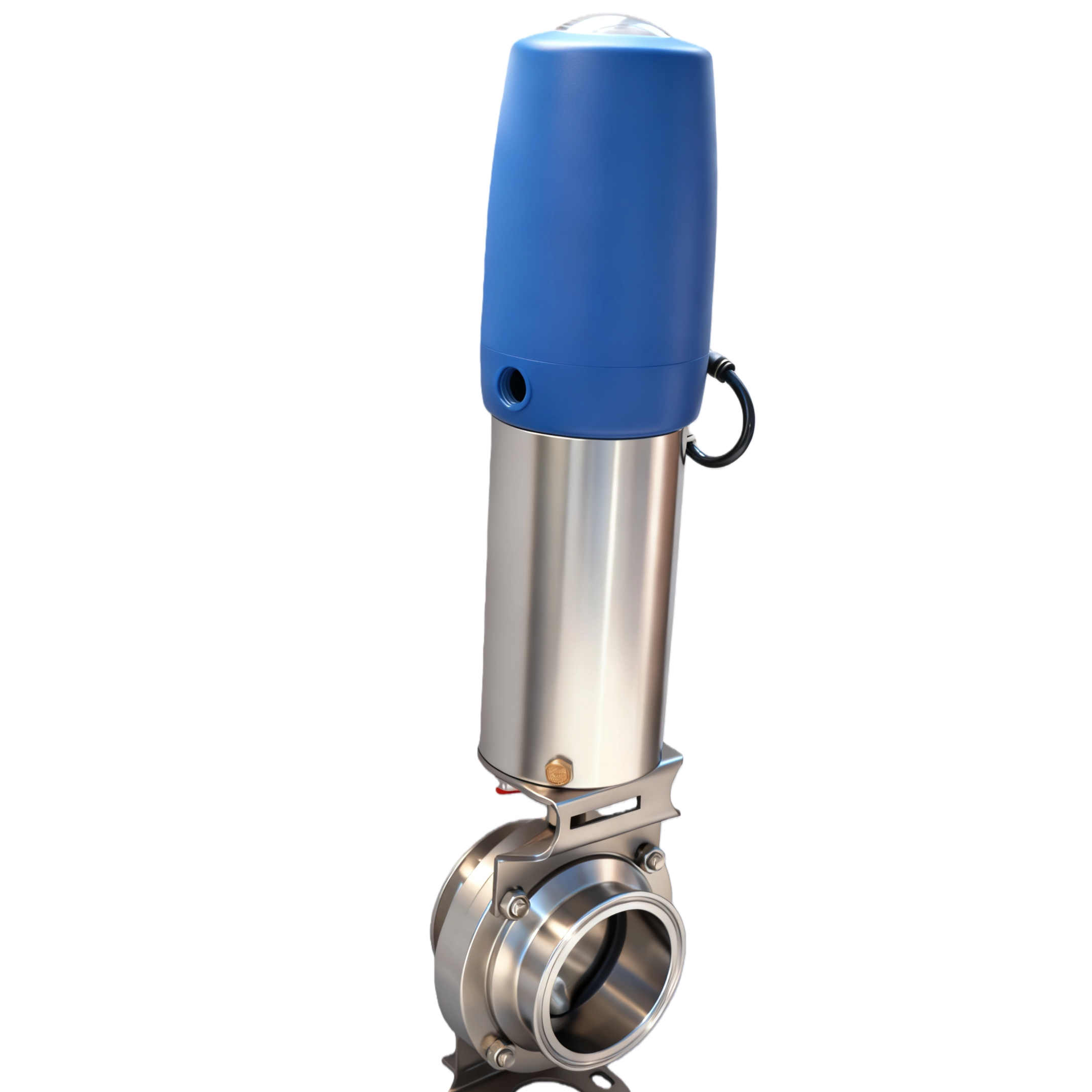 STAINLESS STEEL Pneumatic Diaphragm Actuated Powder Anti Mixing Butterfly Valve