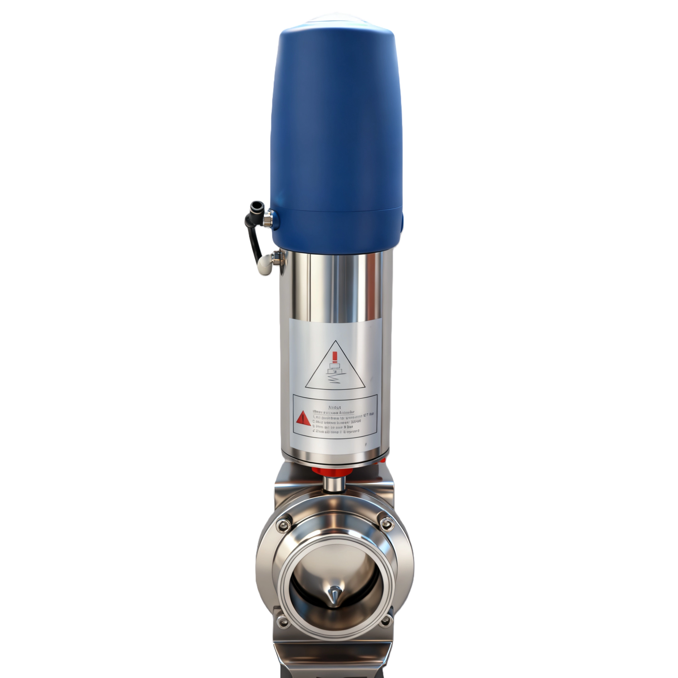 STAINLESS STEEL Pneumatic Diaphragm Actuated Powder Anti Mixing Butterfly Valve