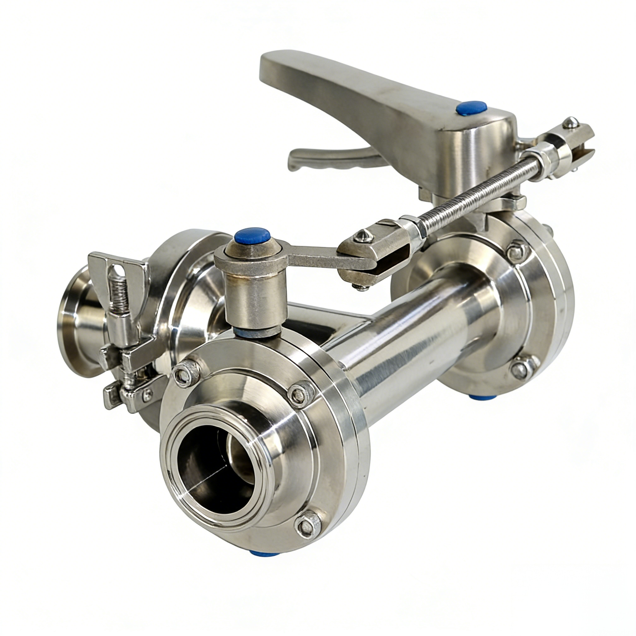 STAINLESS STEEL Sanitary Wafer-Type Concentric Rubber Seat Butterfly Valve