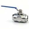 Stainless steel three-way internal thread manual ball valve