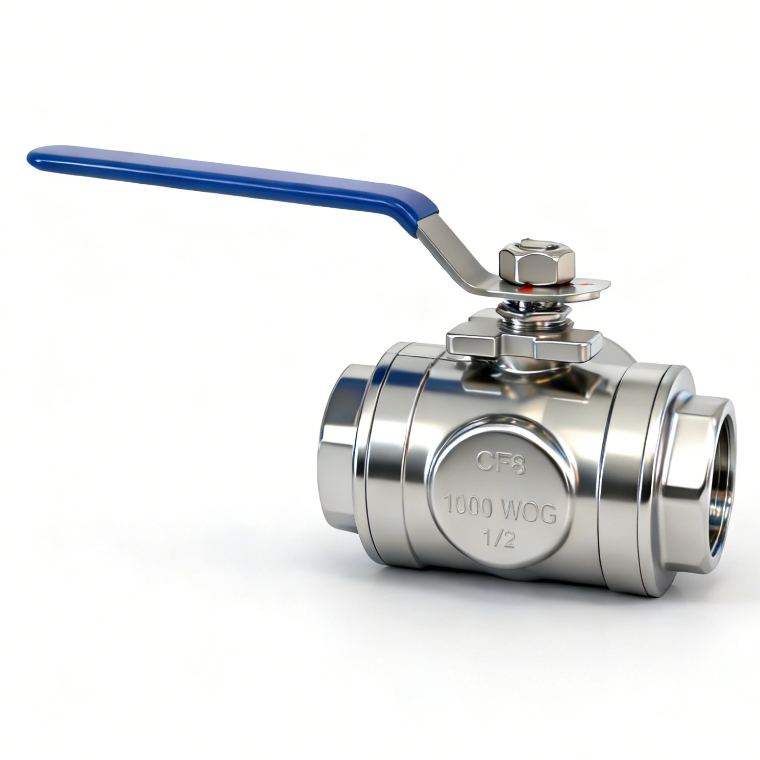 Stainless steel three-way internal thread manual ball valve