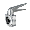 Stainless Steel Sanitary Grade Manual Weld Two-way Butterfly Valve 
