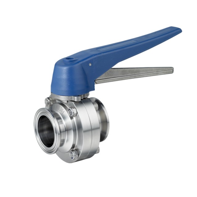 Stainless Steel Grade Quick Loading Clamped Butterfly Control Valve