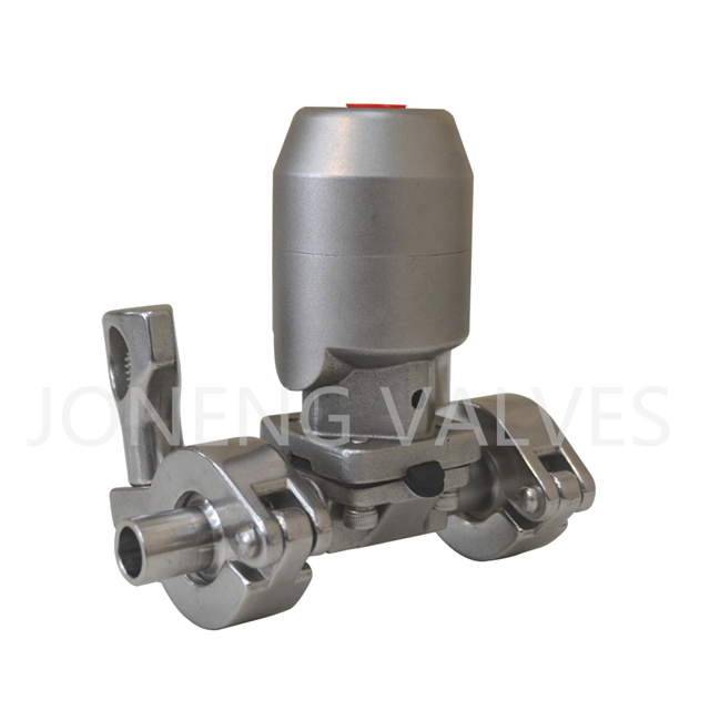 Stainless Steel Pneumatic Membrane Valve with Clamped Ends