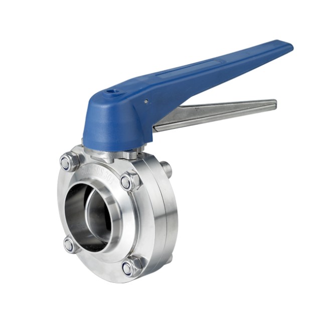 Stainless Steel Sanitary Manual DIN Clamped VBN Butterfly Valve
