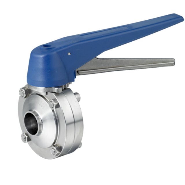 Manual Sanitary Stainless Steel Compact VBN Butterfly Valve 