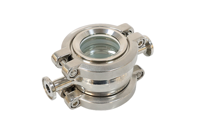 Sanitary Stainless Steel Four-way Sight Glass with Clamp Connection