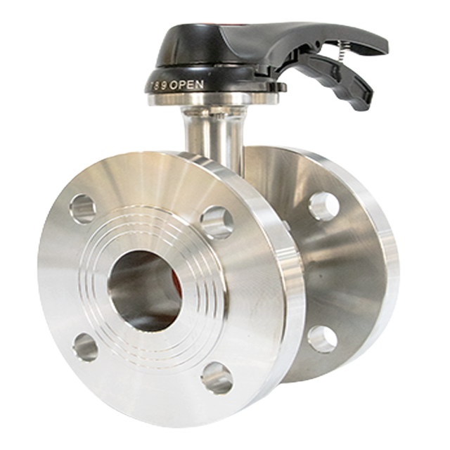 Stainless Steel Flange Type Butterfly Valve with Pressure Release Handlever