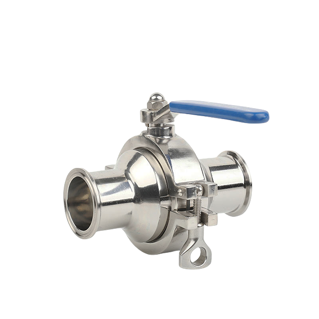 Stainless Steel Sanitary Manual Ferrule Clamped Non-Retention Ball Valve with Drain