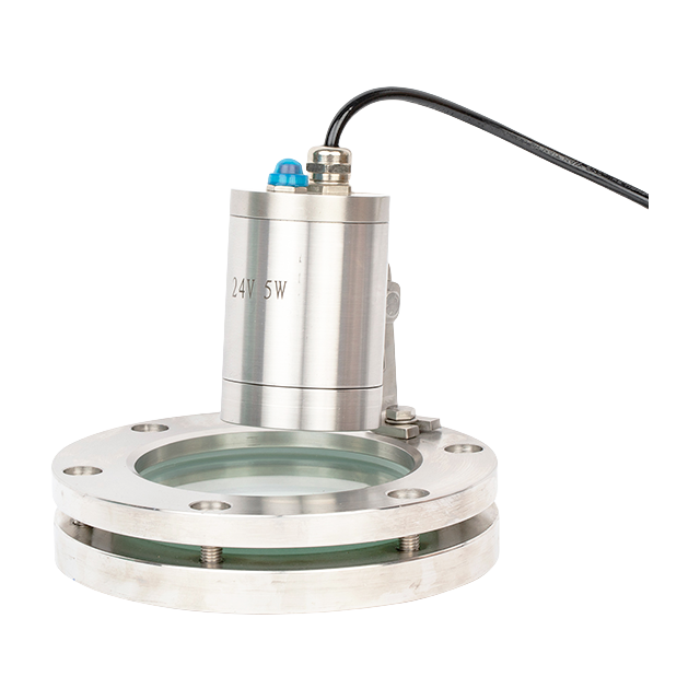 Stainless Steel Sanitary Circular Sight Glass with Wiper & LED Light for Inspection