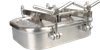 DN150 Stainless Steel Food Grade Rectengular Outward Side Tank Hatch with Double Arm