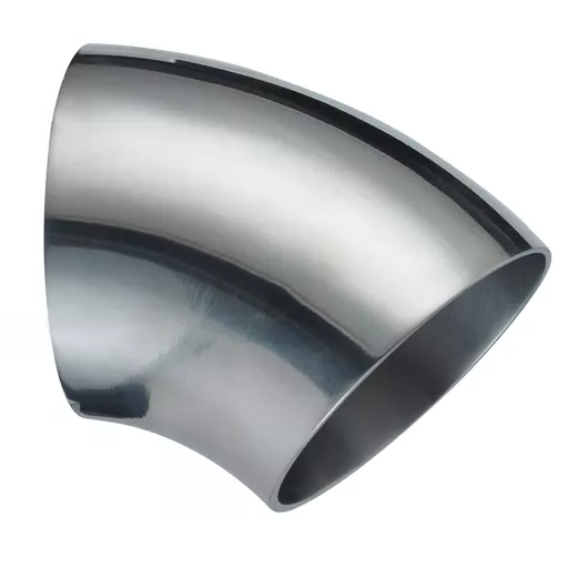 Stainless Steel Sanitary DIN11850 SMS-2KMP SMS JN-FT-20 2003 45 Degree Long Weld Type Elbow For Food