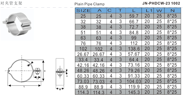 Plain Hinged Clamp