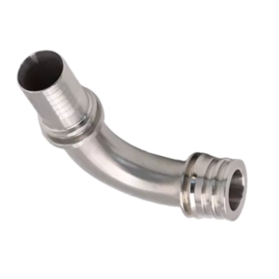 Sanitary Stainless Steel Aseptic Hose Barb - Barb 90 Degree Elbow Adaptor Fitting