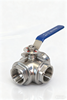 Stainless steel three-way internal thread manual ball valve