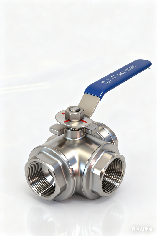 Stainless steel three-way internal thread manual ball valve