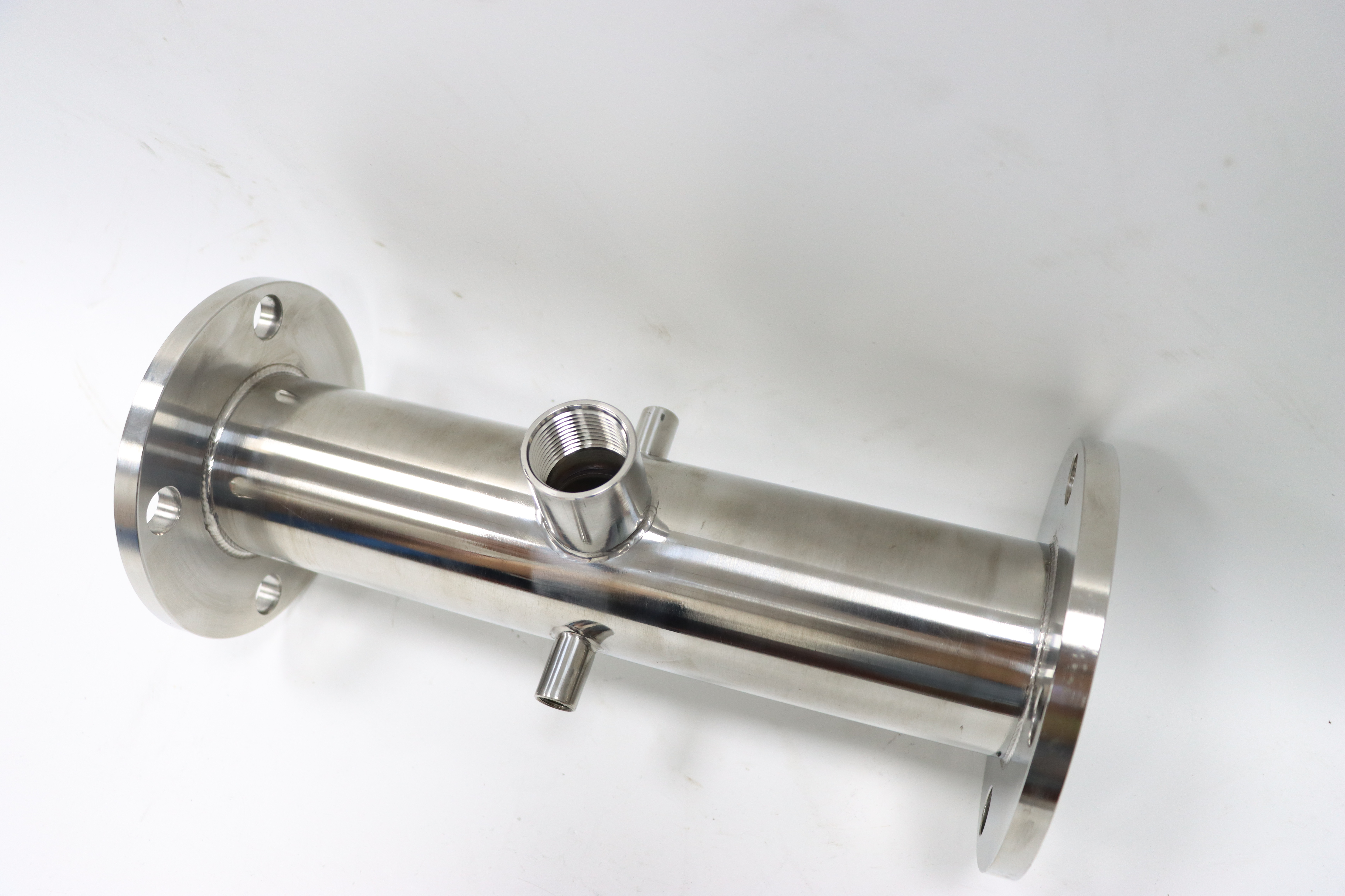 Stainless steel constant pressure reducing five-way welded flange pipe fitting