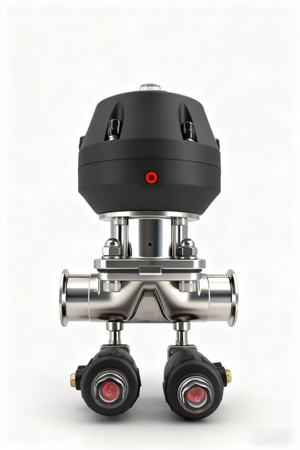 Stainless steel sanitary plastic head pneumatic quick-install diaphragm valve